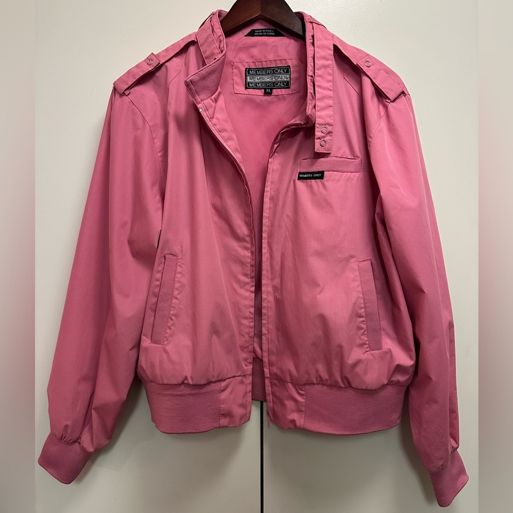 Vintage Pink Members Only Jacket